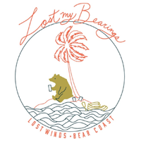 Lost My Bearings collaboration logo - Lost Winds Brewing and Bear Coast Coffee Roaster